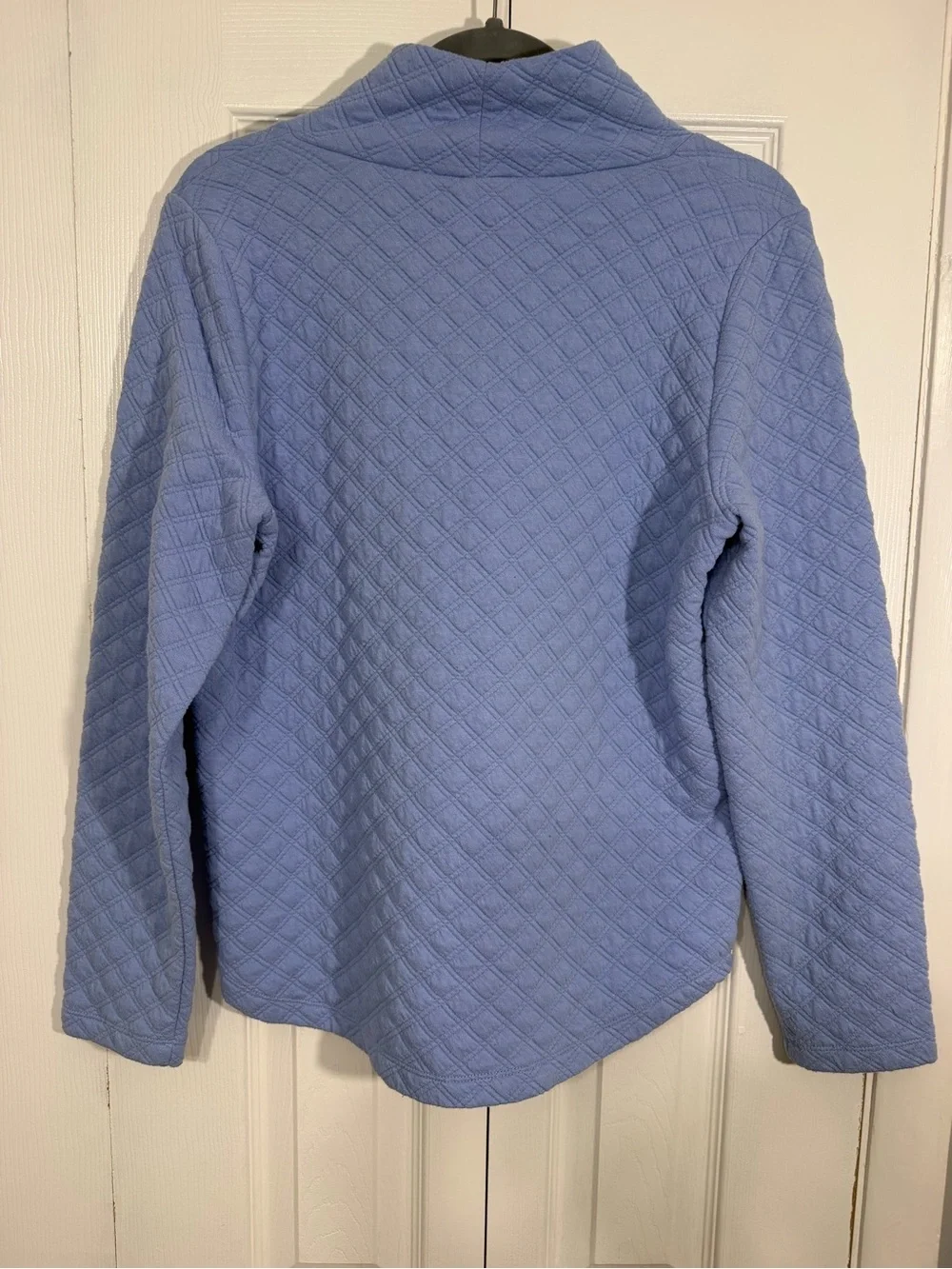 J.Crew Quilted Turtleneck Pullover S Blue